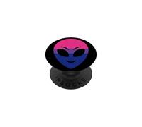 Divertida Bandera de Orgullo Bisexual alienígena Feliz PopSockets PopGrip Adhesivo