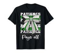 Divertida Bandera de Orgullo demiromántico Demi Girl Patience Paga Sus Frutos Camiseta