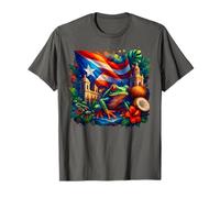 Divertida Bandera de Puerto Rico Boricua Coqui Frog Taino Puerto Rico Camiseta