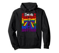 Divertida Bandera del Orgullo Gay Arco Iris LGBTQ Coqueta Arco Iris I'm A Bottom Sudadera con Capucha