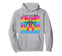 Divertida bandera pansexual del orgullo pansexual I Can't Even Think Straight Sudadera con Capucha