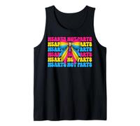 Divertida bandera pansexual Pan Pride LGBTQ Girl Hearts Not Parts Camiseta sin Mangas