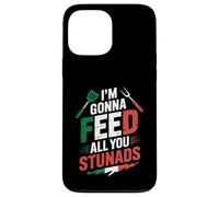 Divertida barbacoa desgastada con la frase «I'm Gonna Feed All You» Carcasa para iPhone 13 Pro Max
