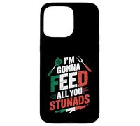 Divertida barbacoa desgastada con la frase «I'm Gonna Feed All You» Carcasa para iPhone 15 Pro Max