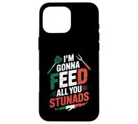 Divertida barbacoa desgastada con la frase «I'm Gonna Feed All You» Carcasa para iPhone 16 Pro Max