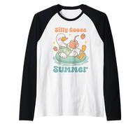 Divertida bebida flotante de pato y coco de verano Silly Goose Camiseta Manga Raglan