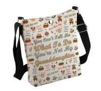 Divertida bolsa cruzada de nietos con texto en inglés "You Can't Tell Me What To Do You're Not My Granddaughter", Grandmabag