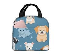 Divertida bolsa de almuerzo para perros para mujeres y hombres, bonita lonchera aislada a prueba de fugas, bolsa térmica para comida, trabajo, escuela, picnic, senderismo