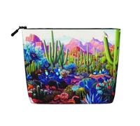 Divertida bolsa de cosméticos para mujer con estampado de búho, bolsa de aseo de una sola capa, adecuada para almacenamiento diario, viajes y viajes de negocios., Cactus Tropical Animal Zorro