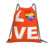 Divertida Bolsa de Deporte Bandera arcoíris P Homosexual Amor Portátil Mochila Deportiva 36x42cm para Actividades Deportivas,Viajes