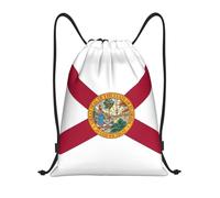 Divertida Bolsa de Deporte Bonita Bandera de Florida Plegable Bolsa de Almacenamiento 36x42cm para Guardería,Deportes al Aire Libre
