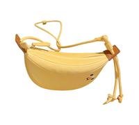 Divertida bolsa de hombro con forma de fruta para mujeres y niñas, diseño de plátano con correa de cadena, bolsas cruzadas para uso diario