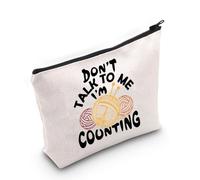 Divertida bolsa de maquillaje de ganchillo para tejer Don't Talk to Me, regalo para mujer, bolsa de punto de ganchillo con cremallera para tejer, Dont Counting-py3, MB