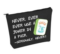 Divertida bolsa de maquillaje Mahjong Never Ever Use A Joker Seriously - Bolsa de cosméticos para amantes de los juegos de mesa, Joker Seriously B