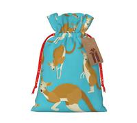 Divertida bolsa de regalo reutilizable con diseño de canguro y diseño de cordón que hacen que tu regalo sea más delicado