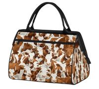Divertida bolsa de viaje con estampado de vaca para mujeres, hombres, niños y niñas, bolsa de fin de semana, bolsa de viaje de 24 L para deportes, gimnasio, yoga, color, Big, Organizador de bolsas