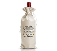 Divertida bolsa de vino de regalo de despedida para mejores amigos, compañeros de trabajo, profesores, él, sus empleados, mujeres de moda, decoración de regalo de fiesta de jubilación, tu trabajo es