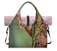 Divertida bolsa deportiva de ardilla para mujeres y hombres, bolsa de fin de semana con compartimento para zapatos, bolsa de equipaje para yoga, gimnasio, viajes, color, L, Organizador de bolsas