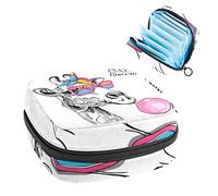 Divertida bolsa portátil con diseño de globo de jirafa y unicornio, bolsa de almacenamiento para servilletas sanitarias, Varios colores, 4.7x6.6x6.6 in/12x17x17 cm