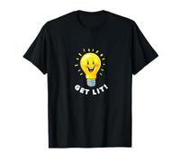 Divertida bombilla GET LIT! profesor jefe entrenador motivación papá Camiseta