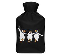 Divertida botella de agua de goma de pingüino con cubierta de felpa suave, bolsa de agua caliente para invierno, manos y pies, protección contra el frío, 1000 ml