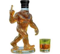 Divertida botella de whisky Bigfoot, vaso de whisky esculpido en 3D, botella de vino creativa en forma de gorila, botella de whisky con corona de simio, decoración de cabaña y cabaña, regalo