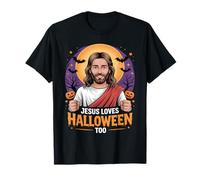 Divertida Broma de Jesús de Halloween para niños Cristianos Hombres Mujeres Camiseta