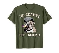 Divertida Broma de «No Crayon Left Behind Dog Soldier», Oficial Militar Camiseta