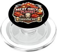 Divertida Broma para fanáticos de la Dieta carnívora de Meat Only Please PopSockets PopGrip para MagSafe