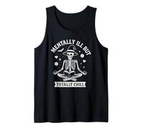 Divertida Bruja esquelética de Yoga enferma Mental Pero Totalmente Relajada Camiseta sin Mangas