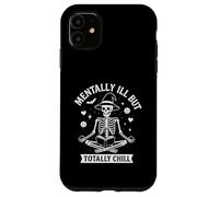 Divertida Bruja esquelética de Yoga enferma Mental Pero Totalmente Relajada Carcasa para iPhone 11