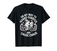 Divertida Bruja Rana Diciendo Que Las Telas de Tesoro causan Caos Camiseta gráfica económica
