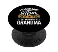 Divertida buena mamá fue ascendida a abuela diciendo broma de mujeres PopSockets PopGrip Adhesivo