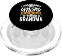 Divertida buena mamá fue ascendida a abuela diciendo broma de mujeres PopSockets PopGrip para MagSafe