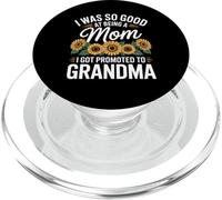 Divertida buena mamá fue ascendida a abuela diciendo broma de mujeres PopSockets PopGrip para MagSafe