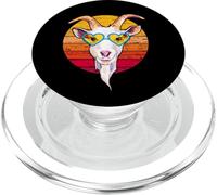 Divertida cabra loca con gafas en estilo retro vintage PopSockets PopGrip para MagSafe