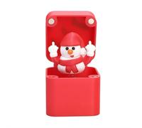 Divertida caja de bromas de Navidad con Papá Noel, muñeco de nieve, reno, dedo medio, impreso en 3D, regalo de broma molesto para fiesta de elefante blanco, cumpleaños, vacaciones, humor (rojo D)