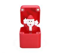 Divertida caja de bromas de Navidad con Papá Noel, muñeco de nieve, reno, dedo medio, impreso en 3D, regalo de broma molesto para fiesta de elefante blanco, cumpleaños, vacaciones, humor (rojo A)
