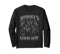 Divertida Calavera de Mommy's Good Boy Grim Reaper Manga Larga