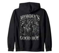 Divertida Calavera de Mommy's Good Boy Grim Reaper Sudadera con Capucha