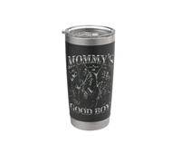 Divertida calavera de Mommy's Good Boy Grim Reaper Vaso térmico de acero inoxidable de doble pared