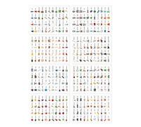 Divertida calcomanía de palabras en inglés multifuncional para vocabulario, etiquetas adhesivas para preescolar, aula, educación en casa, etiquetas adhesivas educativas