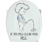 Divertida calcomanía para asiento de inodoro, calcomanía para orinar niños, decoración autoadhesiva para baño, tapa de inodoro, espejo de vidrio, decoración de pared de baño, arte humorístico con