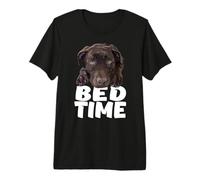 Divertida Cama para Perro Chocolate Lab Time Brown Labrador Retriever Camiseta Premium