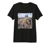 Divertida Cámara Tráfico Autopista Garza Azulada Camiseta Premium