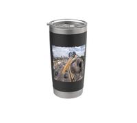 Divertida Cámara Tráfico Autopista Garza Azulada Vaso térmico de acero inoxidable de doble pared