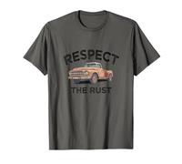 Divertida camioneta Respect The Rust, papá, Broma, mecánico, Esposo Camiseta