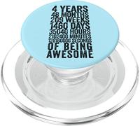 Divertida Camisa de 4º cumpleaños Old Meter Funny 4 Year Old Old Gifts PopSockets PopGrip para MagSafe