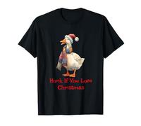 Divertida Camisa de Ganso Que Toca la bocina si te Encanta Christmas Goose Camiseta