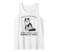Divertida Camisa de Gato I'm Not in a Bad Mood Everyone's Annoying Camiseta sin Mangas